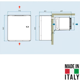Agregat monobloc Sicaf Italy ACB430 - dimensiuni montaj