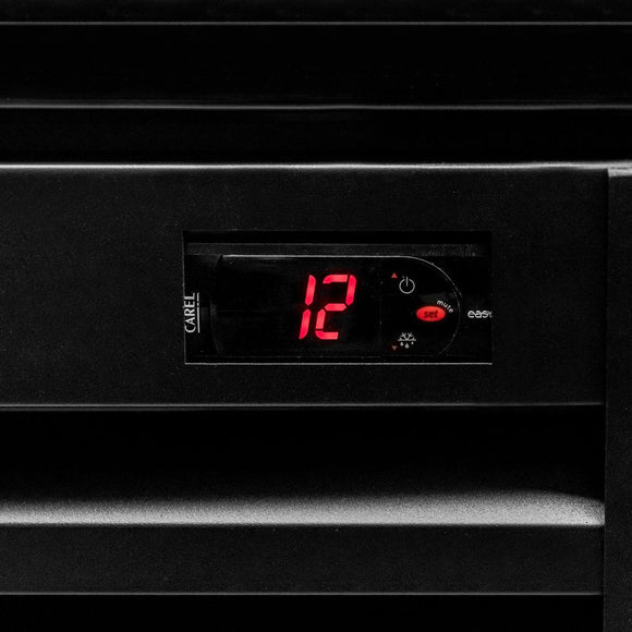 Vitrina frigorifica 2 usi 706L RICO i112 iluminare LED plafon superior publicitar iluminat usi glisante