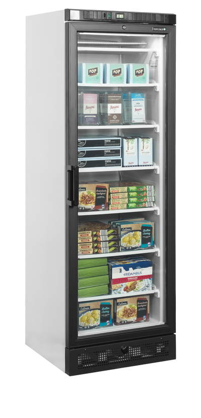 UFSC371G-Alb, 270 l, -24 to -14 °C, 1 ușă din sticlă cu balama încălzită, Static, LED, 350 W, C - 0