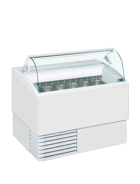 Vitrina inghetata ISETTA 6LX, expunere 6 cuve, alb, -16/-14 °C, racire statica, iluminare LED, 810W, clasa energetica B