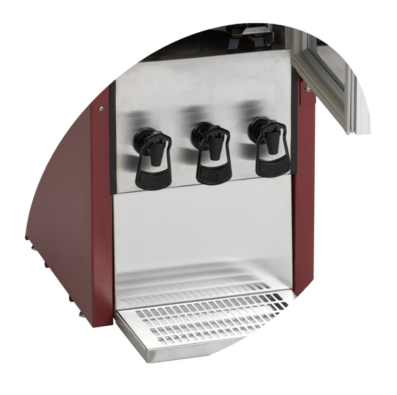 DKS95-310L-Rosu RAL3005, 80 l, 3 to 9 C, Static, 80 W, E Sistemul de servire pentru vin