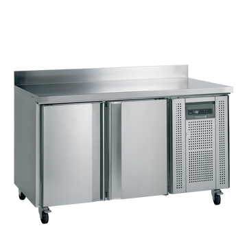 Masa refrigerata inox 2 usi, -2/+10°C varianta compacta Tefcold – masă frigorifică inox pentru bucătărie profesională restaurant și HoReCa