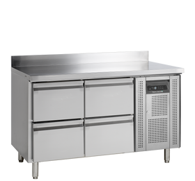 Masa refrigerata inox cu 4 sertare, temperatura -2 to +10°C, clasa energetica B