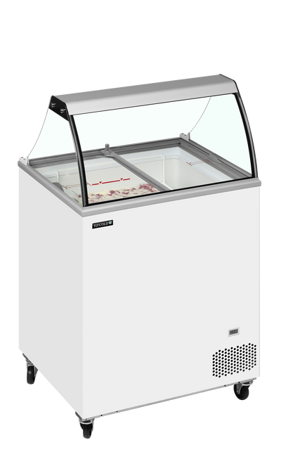 Vitrina inghetata la cornet Tefcold IC202SC-SO, 155 l, capace glisante din sticla - imaginea 2