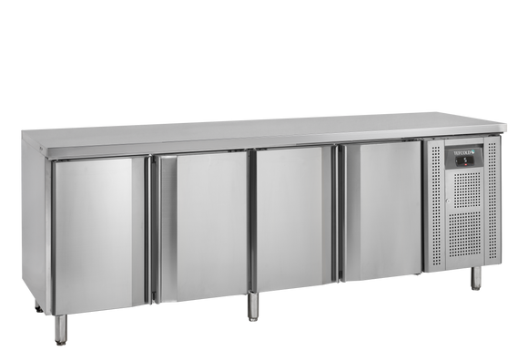 Masa refrigerata inox cu 4 usi, temperatura -2 to +8°C, clasa energetica A