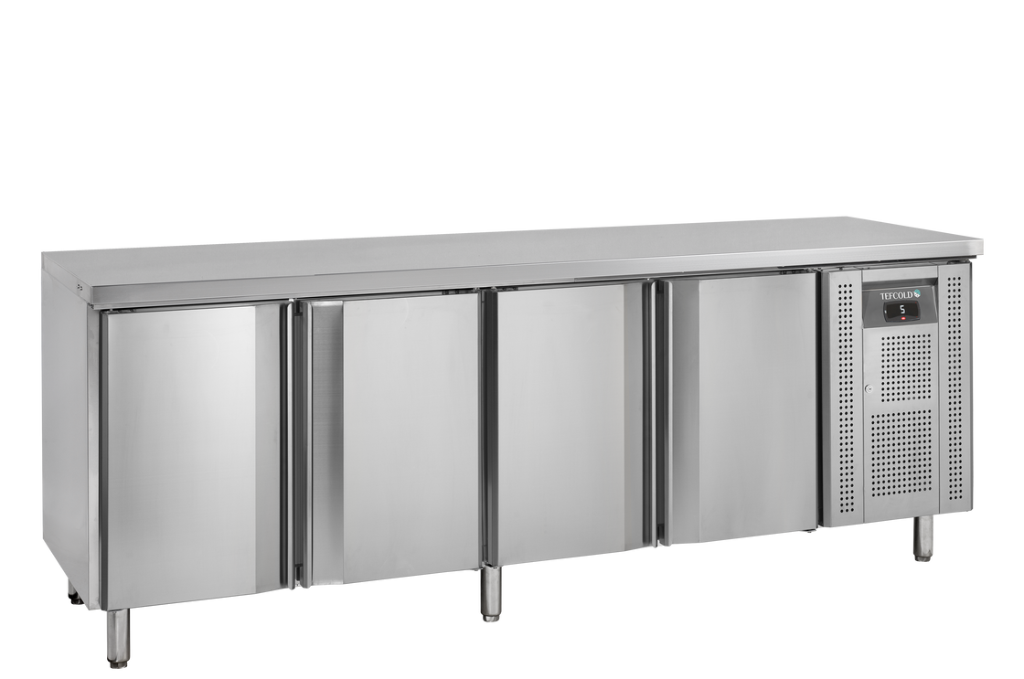 Masa refrigerata inox cu 4 usi, temperatura -2 to +8°C, clasa energetica A