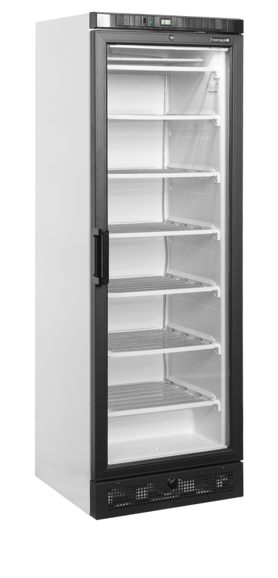 UFSC371G-Alb, 270 l, -24 to -14 °C, 1 ușă din sticlă cu balama încălzită, Static, LED, 350 W, C