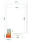 CRPF2130WD-Alb, N/A, 0 la +8, 1 usa solida cu balama, Ventilat, LED, 910 W, N/A-1