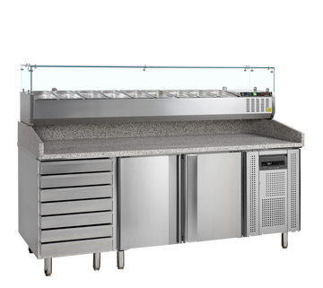 Masa refrigerata pentru pizza Tefcold PT1310 + GVC38-200