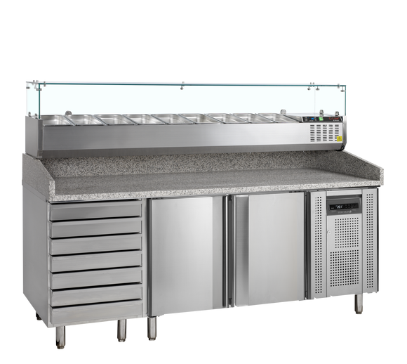 Masa refrigerata pentru pizza Tefcold PT1310 + GVC38-200