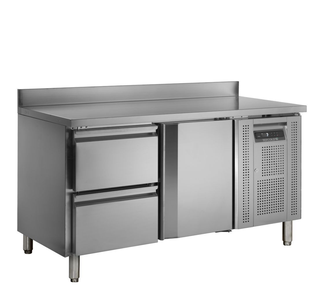 Masa refrigerata inox cu 1 usa si 2 sertare, temperatura -2 to +10°C, clasa energetica B
