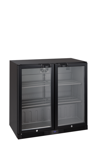 Vitrina bar Tefcold DB202H, 184,5 l, doua usi din sticla temperata cu geam dublu