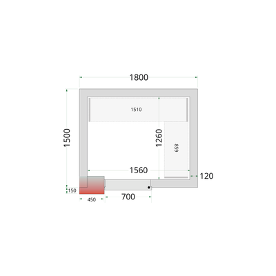 Kit sistem de rafturi Tefcold pentru camera frigorifica CRNF1815