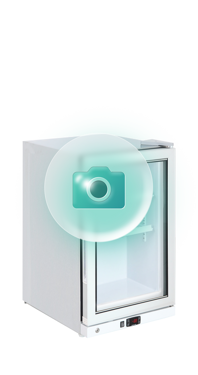 UDB-F500V-BW1-Negru, 80 l, -22 la -18 °C, 1 ușă din sticlă cu balama, Ventilat, LED, 220 W, 35.4 %