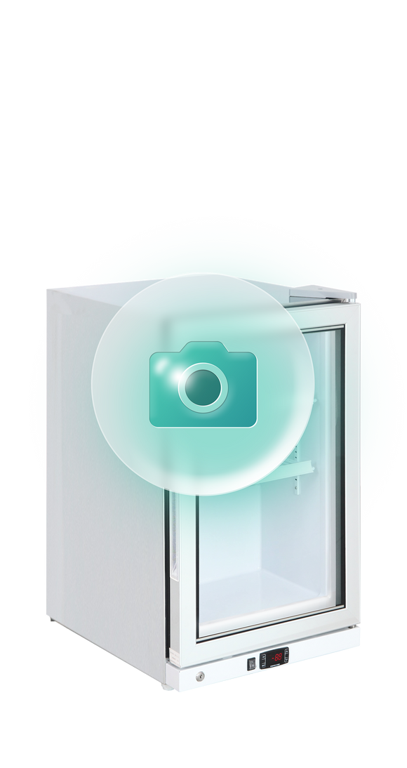 UDB-F500V-BW1-Negru, 80 l, -22 la -18 °C, 1 ușă din sticlă cu balama, Ventilat, LED, 220 W, 35.4 %