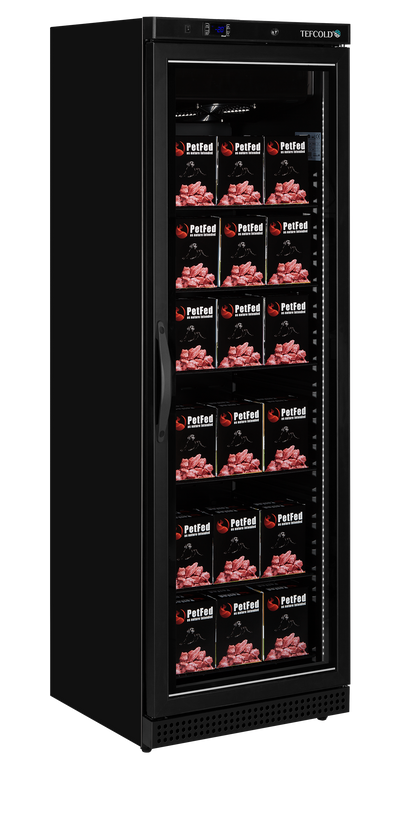 Vitrina congelare negru, 340 l, -24/-10°C, 1 ușă de sticla, racire ventilat, iluminare LED, putere 0.3 kW, clasa energetica C - 0