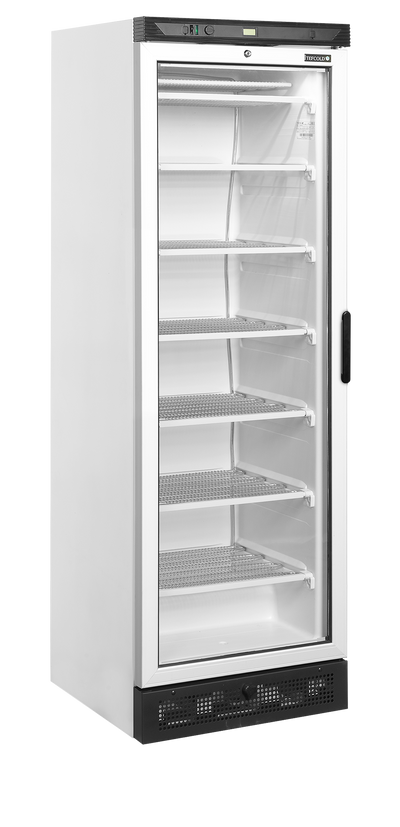 UFFS371G L/H-Alb, 270 l, -24 la -14 °C, 1 usa de sticla cu balama incalzita, Static, LED, 570 W, C