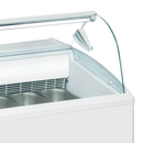 Vitrina inghetata ISETTA 4LX, expunere 4 cuve, alb, -16/-14 °C, racire statica, iluminare LED, 810W, clasa energetica B-2