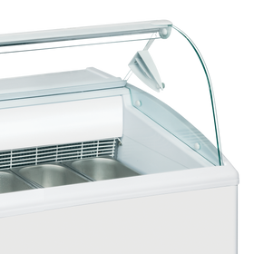 Vitrina inghetata ISETTA 4LX, expunere 4 cuve, alb, -16/-14 °C, racire statica, iluminare LED, 810W, clasa energetica B - 0
