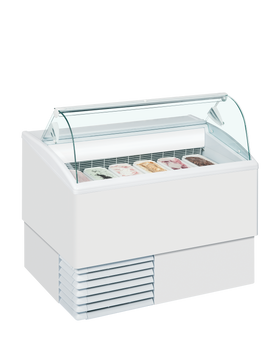 Vitrina inghetata ISETTA 6LX, expunere 6 cuve, alb, -16/-14 °C, racire statica, iluminare LED, 810W, clasa energetica B - 0