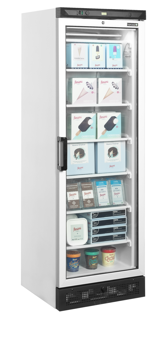 UFFS371G-Alb, 270 l, -24 la -14 °C, 1 usa de sticla cu balama incalzita, Statica, LED, 570 W, C