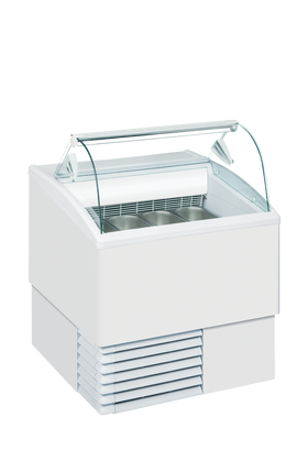 Vitrina inghetata ISETTA 4LX, expunere 4 cuve, alb, -16/-14 °C, racire statica, iluminare LED, 810W, clasa energetica B