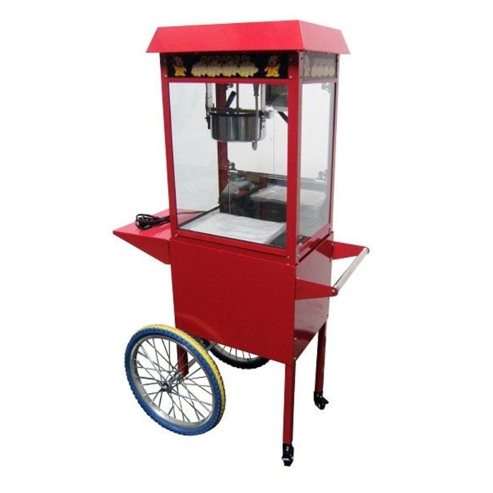 Carucior popcorn cu roti, electric, putere 1.35 kW