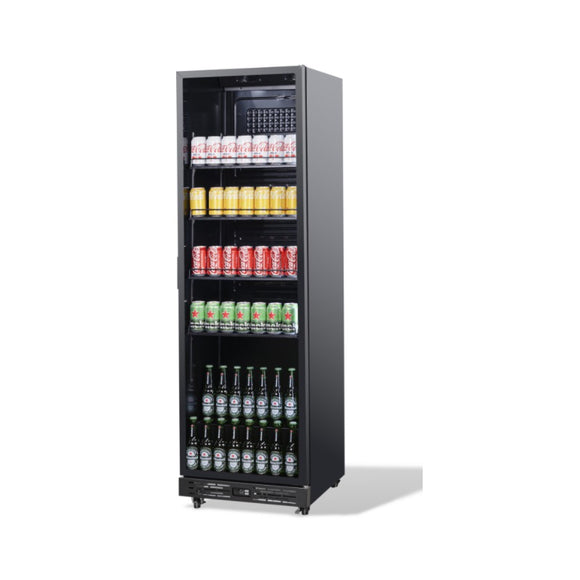Vitrina frigorifica verticala 1 usa sticla neagra NAP-360 Combisteel - interior cu rafturi