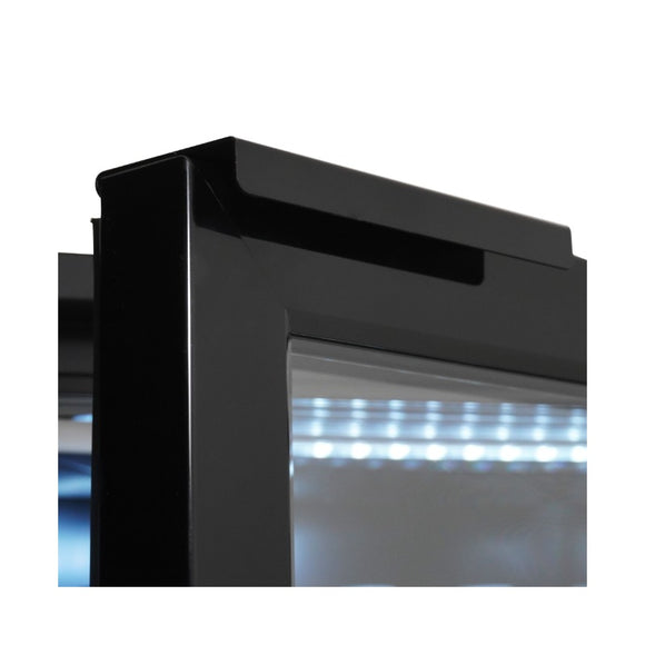 Vitrina frigorifica bar 4 usi sticla neagra Combisteel - iluminare LED interior