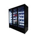 Vitrina frigorifica 3 usi sticla negru CEB-1600R Combisteel - detaliu rotile