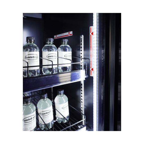 Vitrina frigorifica 3 usi sticla negru CEB-1600R Combisteel - detaliu placuta identificare