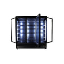 Vitrina frigorifica 3 usi sticla negru CEB-1600R Combisteel - detaliu usa sticla