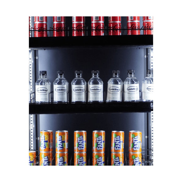 Vitrina frigorifica 3 usi sticla negru CEB-1600R Combisteel - detaliu iluminare LED