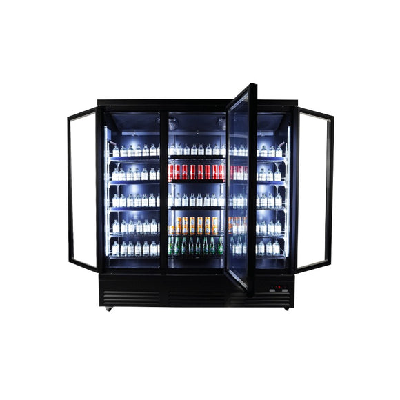 Vitrina frigorifica 3 usi sticla negru CEB-1600R Combisteel - detaliu panou digital