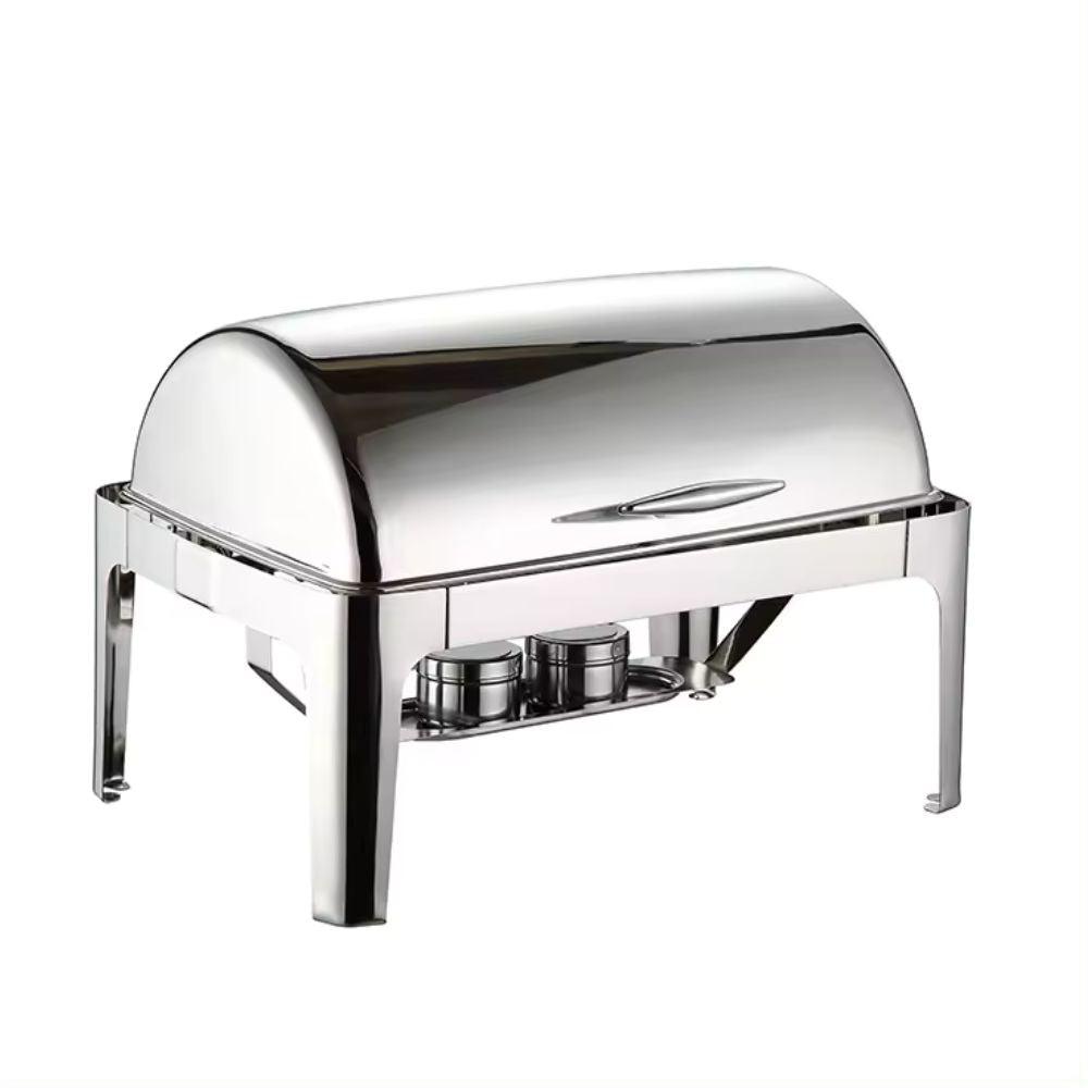 Chafing dish GN 1/1, inox, capac rolltop, model premium, finisaj lucios, 9 l - eurogastro.ro