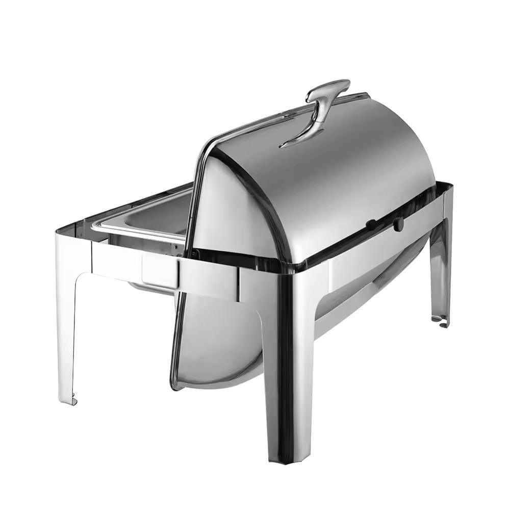 Chafing dish GN 1/1, inox, capac rolltop, model premium, finisaj lucios, 9 l - eurogastro.ro