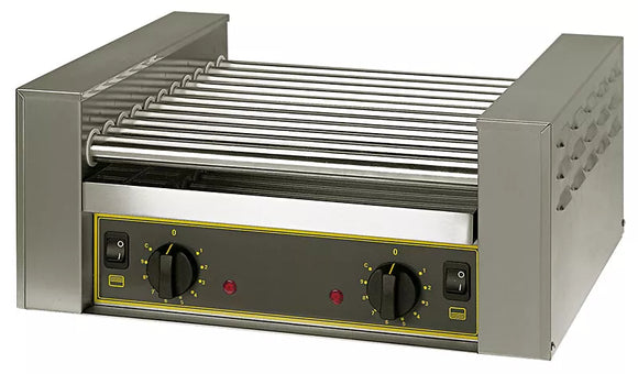 Masina de prajit carnati, hot-dog cu 11 cilindri, 1,4 kw, 230v