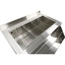 Cocktail bar station inox, 90 cm, cuva gheata, speed rack dublu.-2