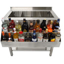 Cocktail bar station inox, 90 cm, cuva gheata, speed rack dublu.-3