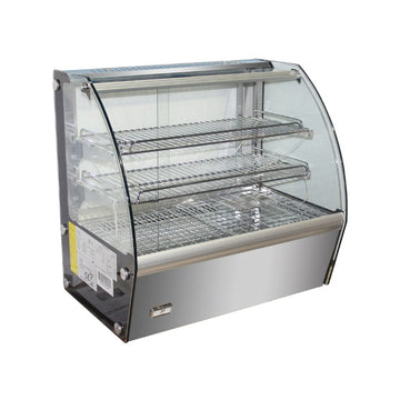 Vitrina calda de banc Combisteel 7450.0615, 100 litri, geam curbat, vedere frontala