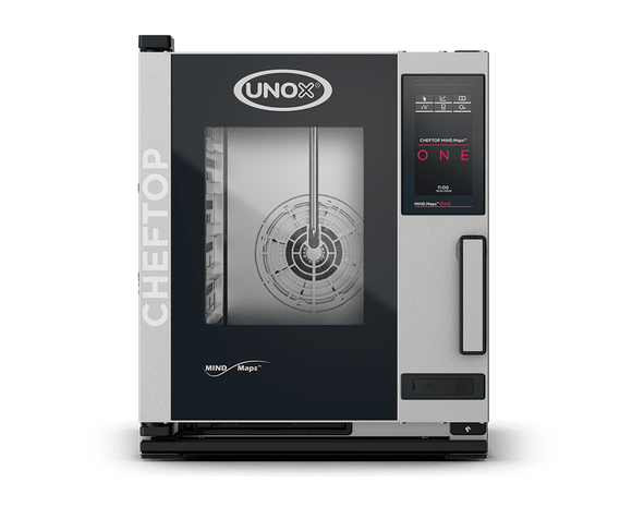 Cuptor UNOX pentru bucatarie CHEFTOP MIND.Maps COMPACT ONE 5 tavi GN 2/3 alimentare electrica, comenzi touch screen cu display 9.5"