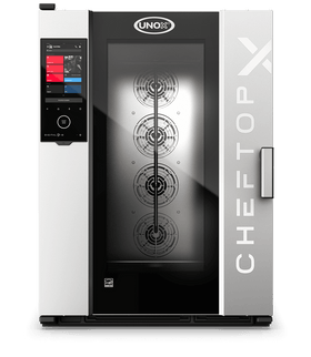 Cuptor UNOX pentru bucatarie CHEFTOP-X 10 tavi GN 2/1 alimentare electrica, comenzi touch screen cu display 16"