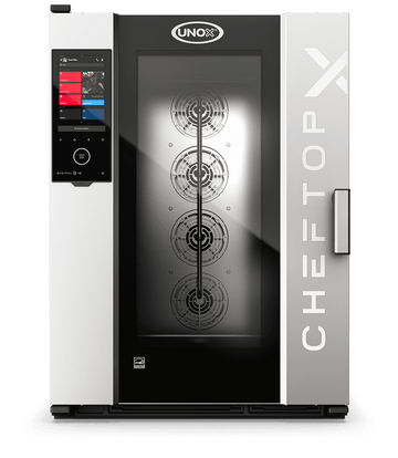 Cuptor UNOX pentru bucatarie CHEFTOP-X 10 tavi GN 21 alimentare pe gaz, comenzi touch screen cu display 16