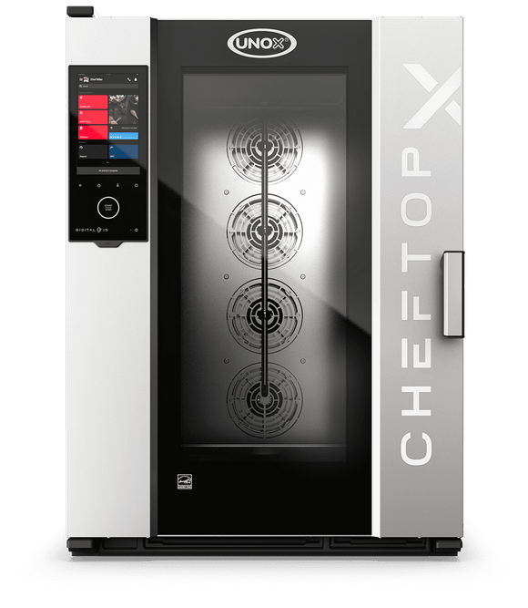 Cuptor UNOX pentru bucatarie CHEFTOP-X 10 tavi GN 2/1 alimentare pe gaz, comenzi touch screen cu display 16"