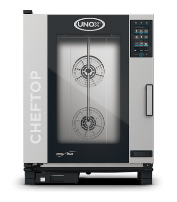 Cuptor UNOX pentru bucatarie CHEFTOP MIND.Maps PLUS 10 tavi GN 11 alimentare pe gaz, comenzi touch screen cu display 9.5