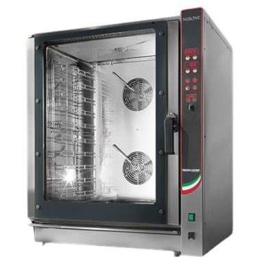 Cuptor electric 10 tavi (GN 1/1 sau 60x40 cm) comenzi digitale, cu abur, 12,7 kW