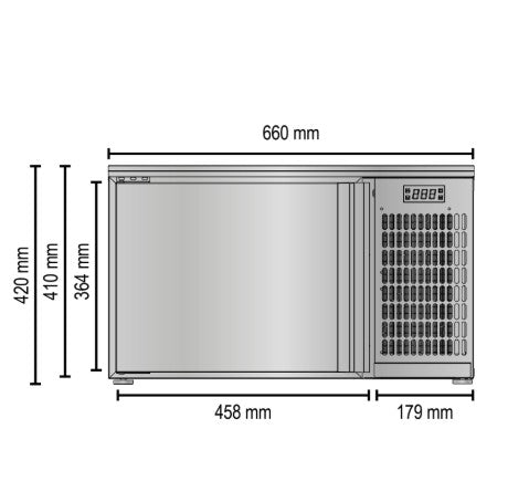 Abatitor Racitor Tecnodom - Italia rapid, 3 tavi GN 23, temp. 3 -40 , digital, 0.55 kW