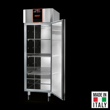 Dulap congelator cu usa de sticla 700 BT clasa D Tecnodom cu usa deschisa - Made in Italy