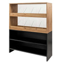Vitrina pentru bomboane cu sticla H-127 cm L-106 cm G-30 cm stejar kraft/negru-3
