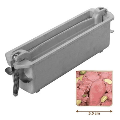 Forma presat sunca, terina, pate, 5,5x24xH7,5 cm, aluminiu turnat, inchidere cleme cu arcuri